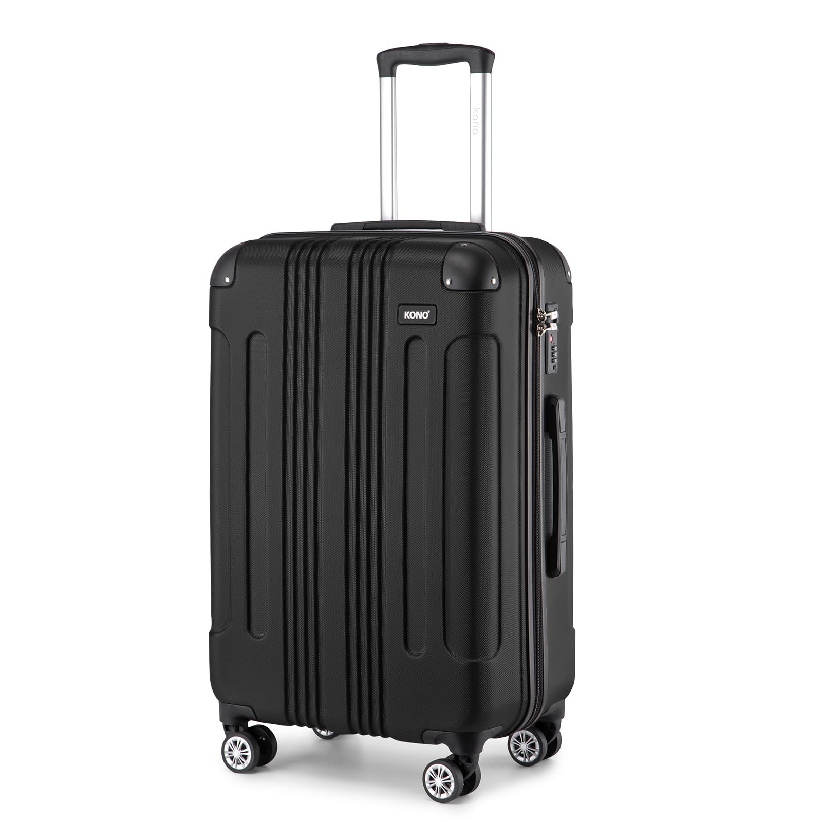 Kono 28 Inch Large Hard Shell Luggage Lightweight ABS 4 Wheels Spinner Business Trip Trolley Case Suitcase (Grey)