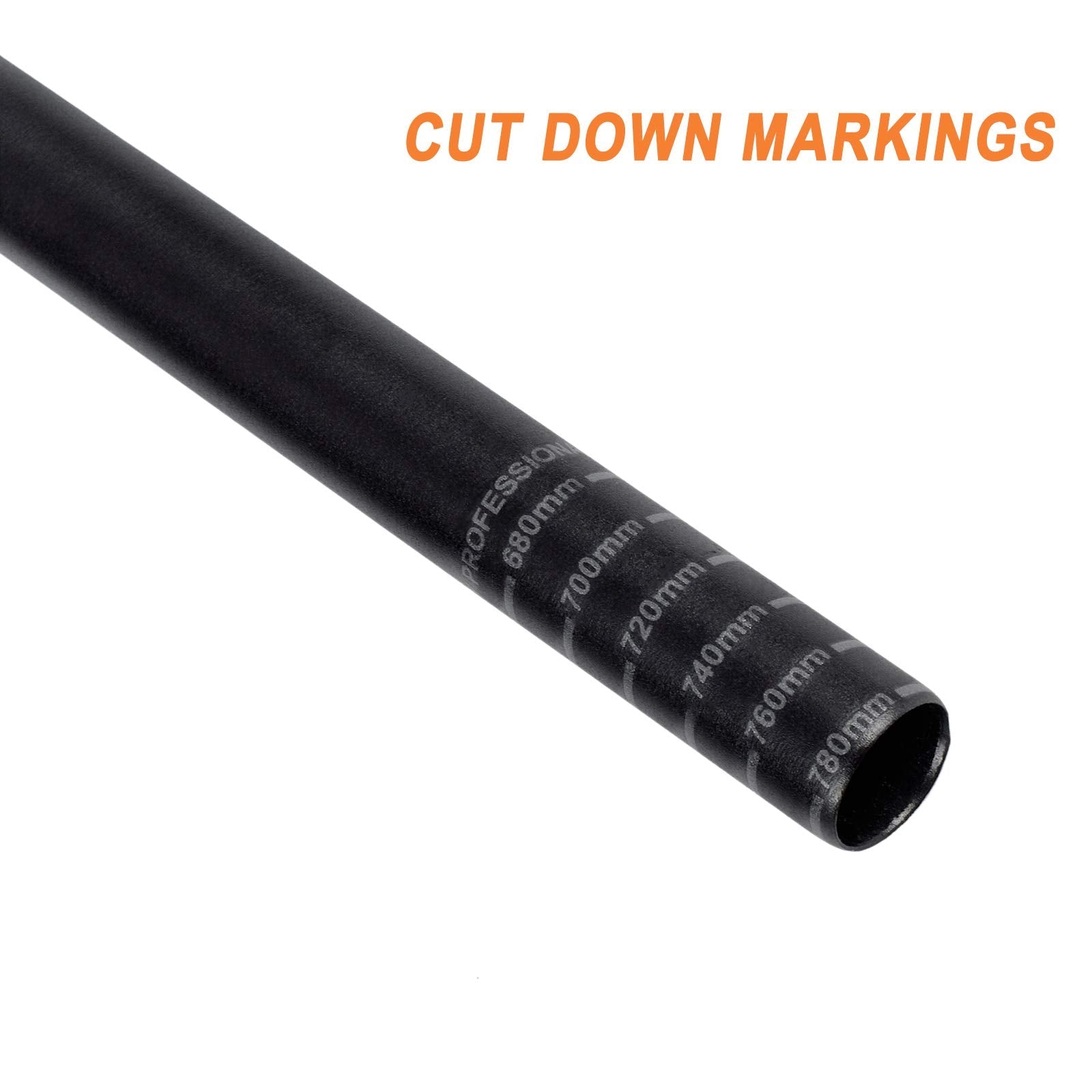 FIFTY-FIFTY Mountain Bike Riser Handlebar, Aluminum Alloy MTB Handlebar, 31.8mm Diameter, 780mm Wide Bicycle Bar (Black, 35mm Rise)