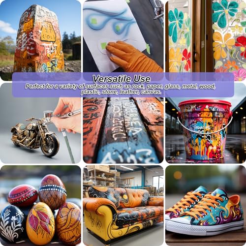 HOMY ARTY Airbrush Paint - 43 Colors with 5 Thinner, Water-Based Airbrush Paint Set, Ready to Spray Acrylic Air Brush Paints for Metal, Plastic