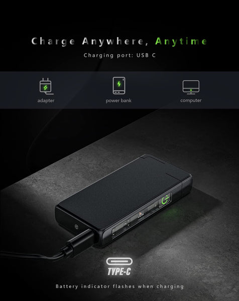 VVAY Electric Lighter Usb C Rechargeable, Windproof Flameless Lighter