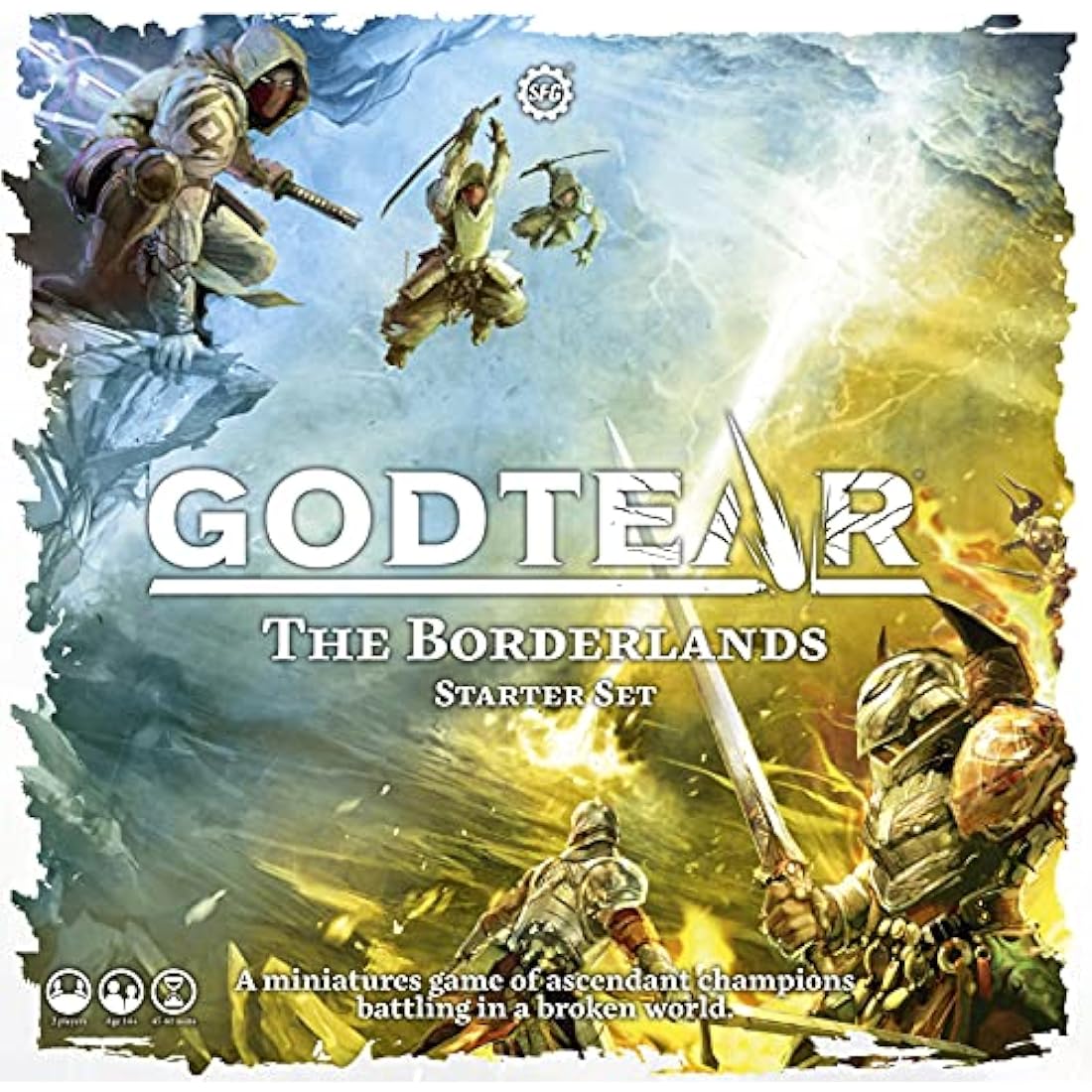 Godtear: The Borderlands Starter Set Board Game with 12 Detailed Miniatures, Tabletop Combat Game (2 Players)