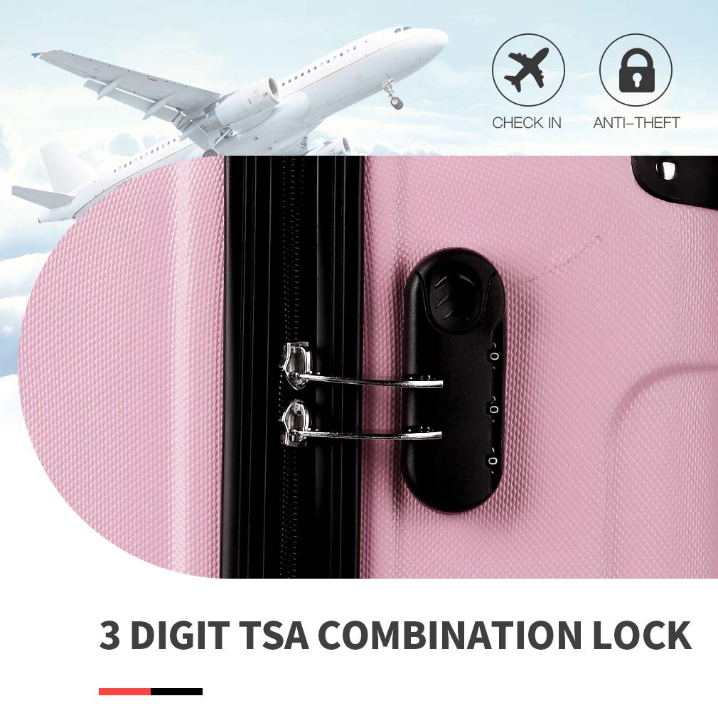 Kono 28 Inch Large Hard Shell Luggage Lightweight ABS 4 Wheels Spinner Business Trip Trolley Case Suitcase (Grey)