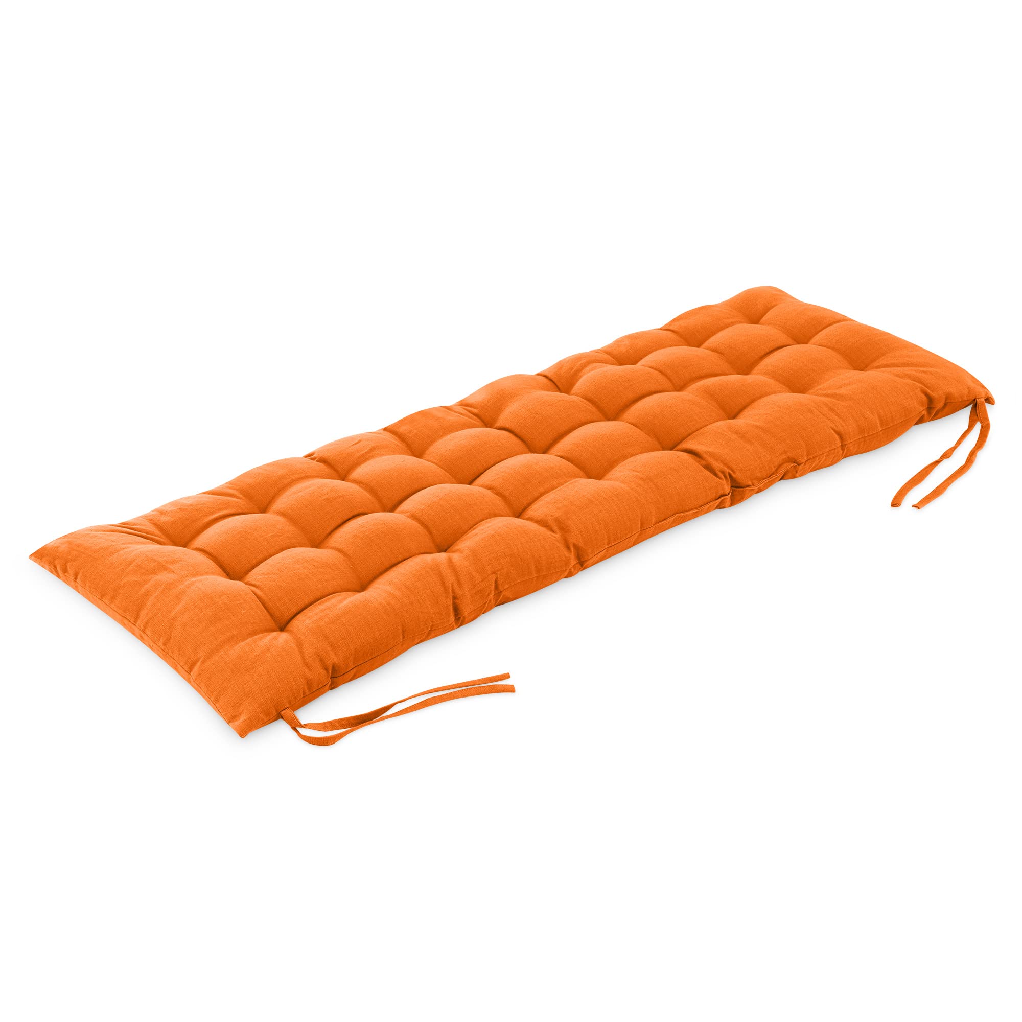 JEMIDI Bench Cushion Seat Pad - Long Padding with Ties For Indoor Benches, Bay Window, Pallet Furniture - Tufted Cotton with 4cm Polyester Filling