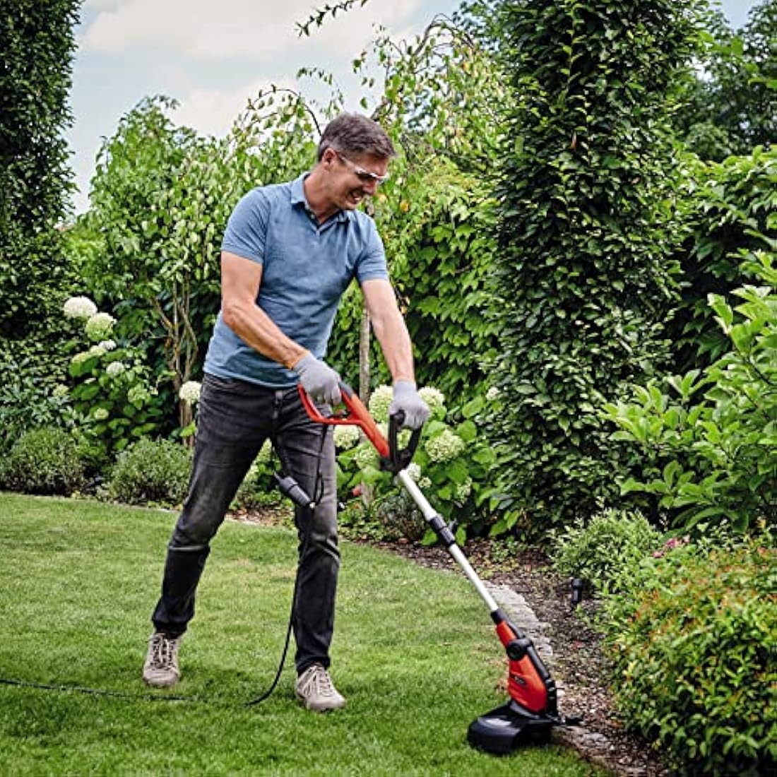 EINHELL Electric Grass Trimmer, Adjustable and User-Friendly, Red
