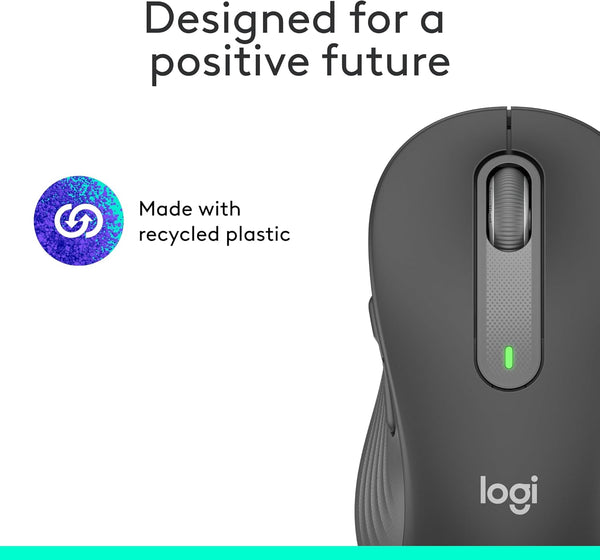 Logitech Signature M650 Wireless Mouse - For Small to Medium Sized Hands, 2-Year Battery, Silent Clicks, Customisable Side Buttons, Bluetooth, for PC/Mac/Multi-Device/Chromebook - Graphite