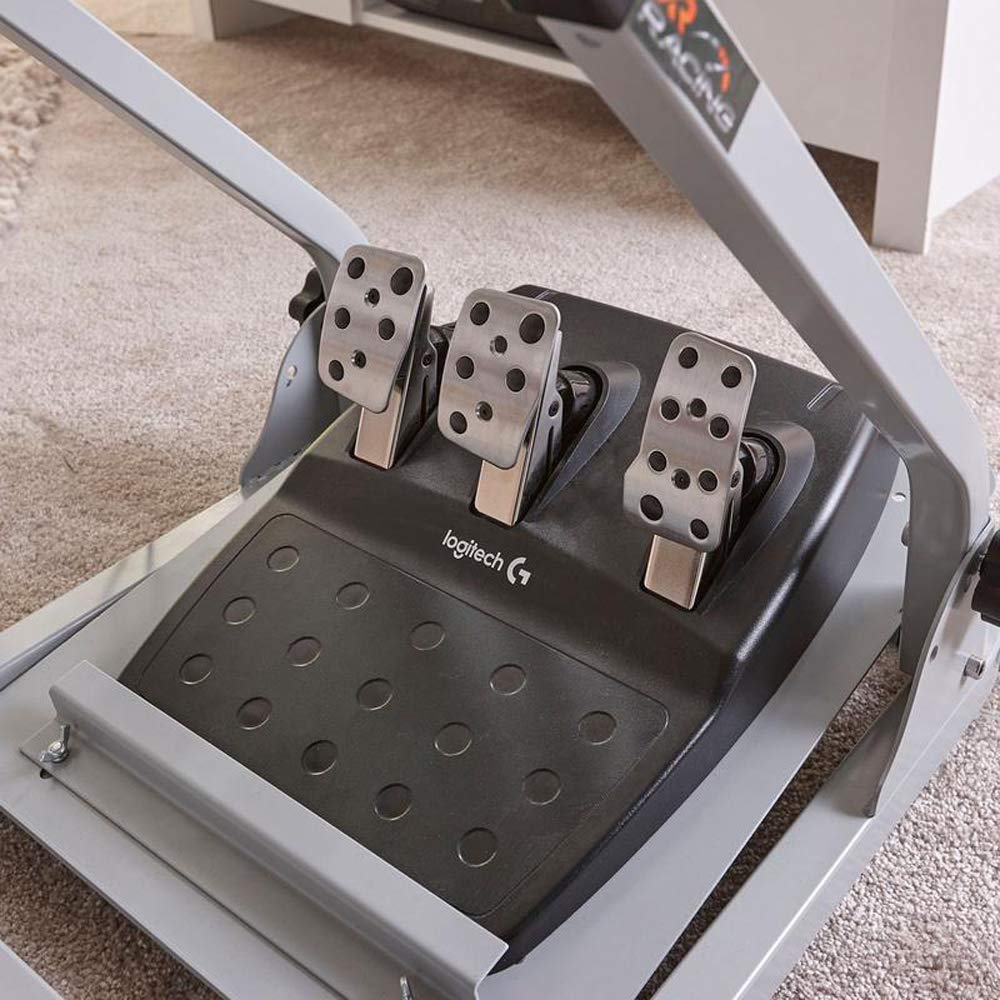 X-Rocker Steering Wheel Stand, Foldable Racing Wheel Stand with Seat Fixing Rod, Adjustable Height, Adjustable Angle, Suitable for Logitech, XBOX, Madcatz, Playstation, Racing Wheel Stand - Black