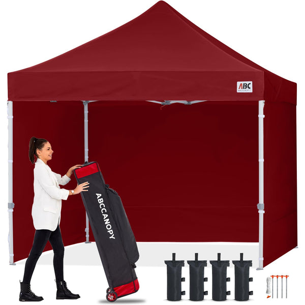ABCCANOPY 3x6M Pop Up Gazebo Canopy Commercial Tents Market stall with 4 Removable Sidewalls and Roller Bag Bonus 4 Weight Bags (Grey)