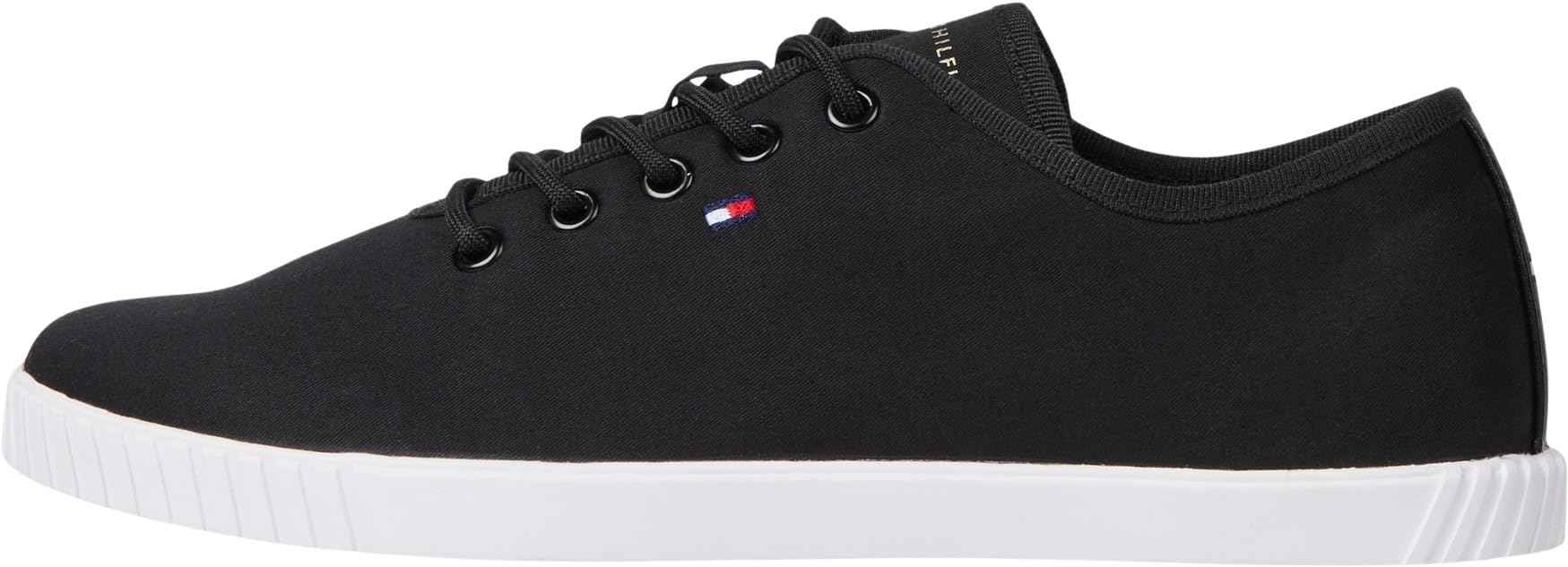 Tommy Hilfiger Women's Canvas Lace Up Sneaker Fw0fw08641 Low Top