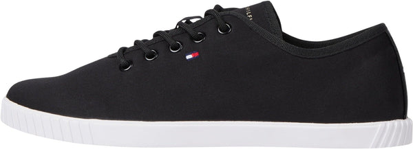 Tommy Hilfiger Women's Canvas Lace Up Sneaker Fw0fw08641 Low Top