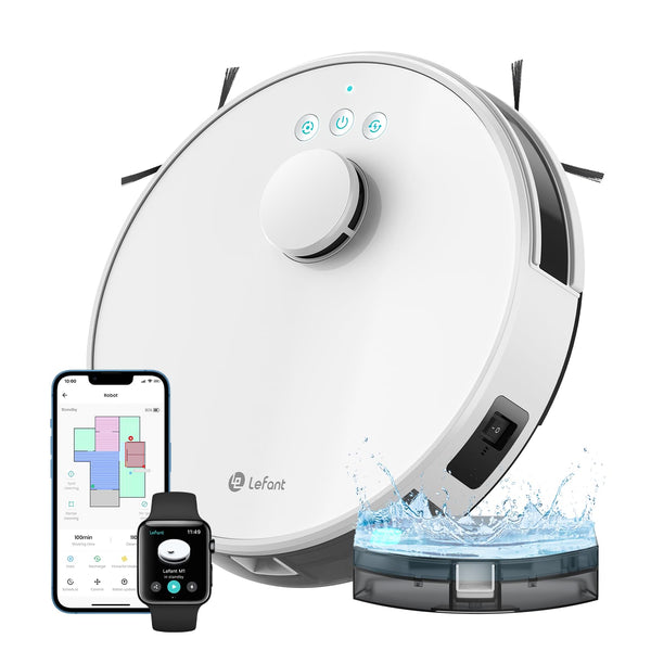 Lefant M210 Robot Vacuum Cleaner, 2200Pa Strong Suction, 7.8cm Thin 28cm DIA, Automatic Self-Charging Small Robotic Vacuums, Wi-Fi/App/Alexa Control, Ideal for Pet Hair Hard Floor and Carpet