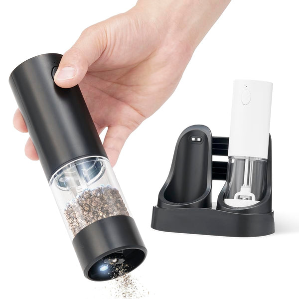 Salt and Pepper Grinder Set, Adjustable Coarseness Salt Shakers, Premium Ceramic Glass Body Salt and Pepper Mills [Without Spice Content]