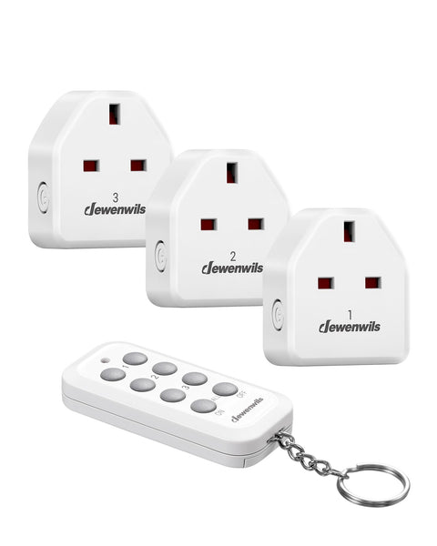 DEWENWILS Remote Control Plug Socket, 13A/3120W Heavy Duty Wireless Li ...