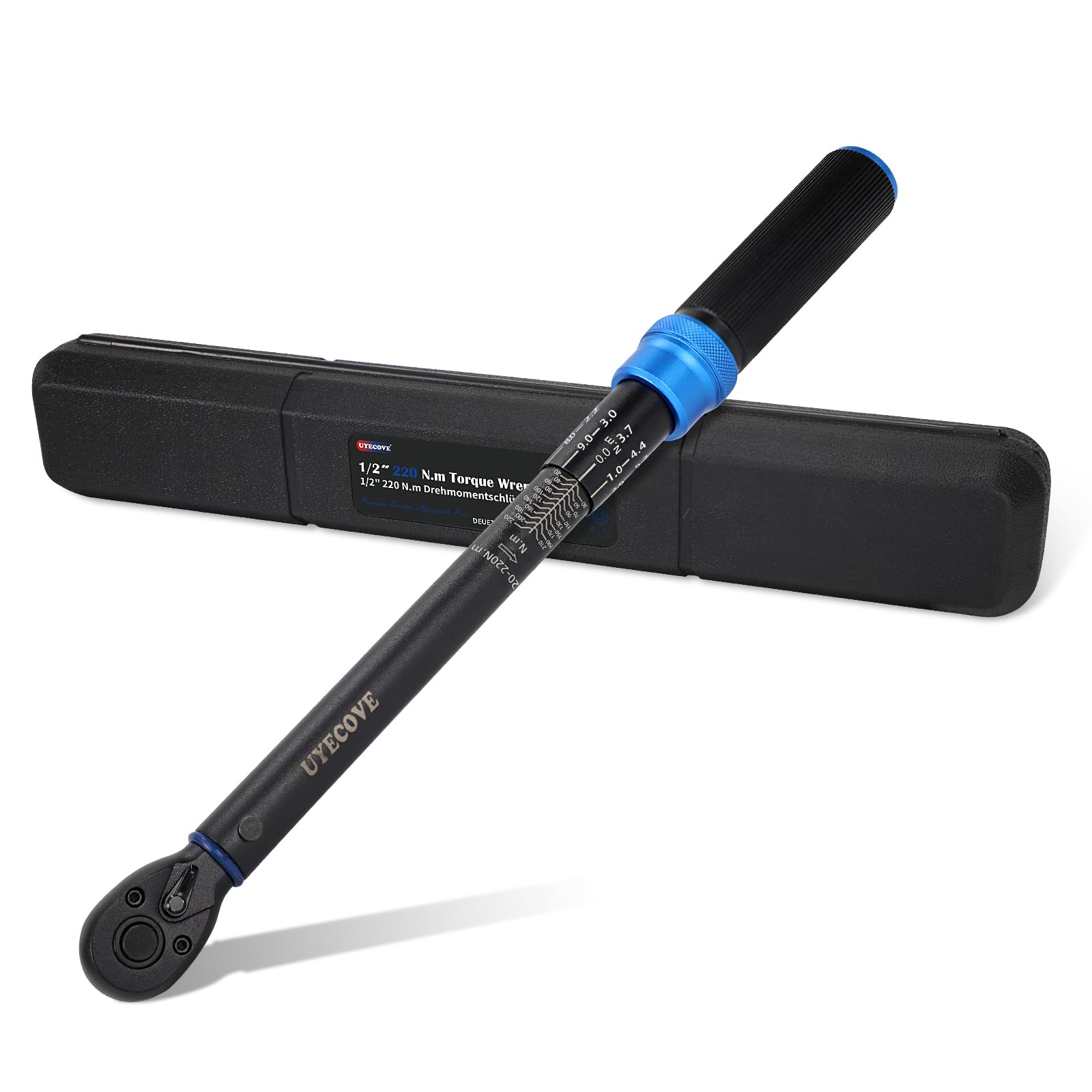 Torque Wrench Set 1/4 5-25Nm, 3/8 20-120Nm, 1/2 40-220Nm, 72 Tooth Dual-Direction Reversible Click Torque Wrenches for Bike Motorcycle, Car, Truck