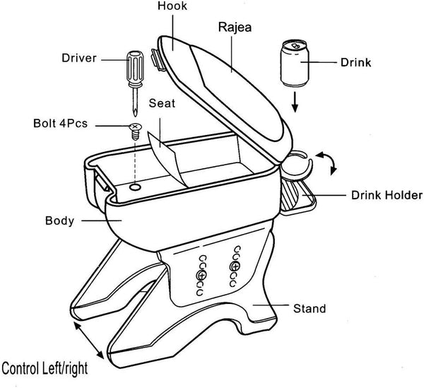 Carpoint 0325007 'Compact' Armrest Black