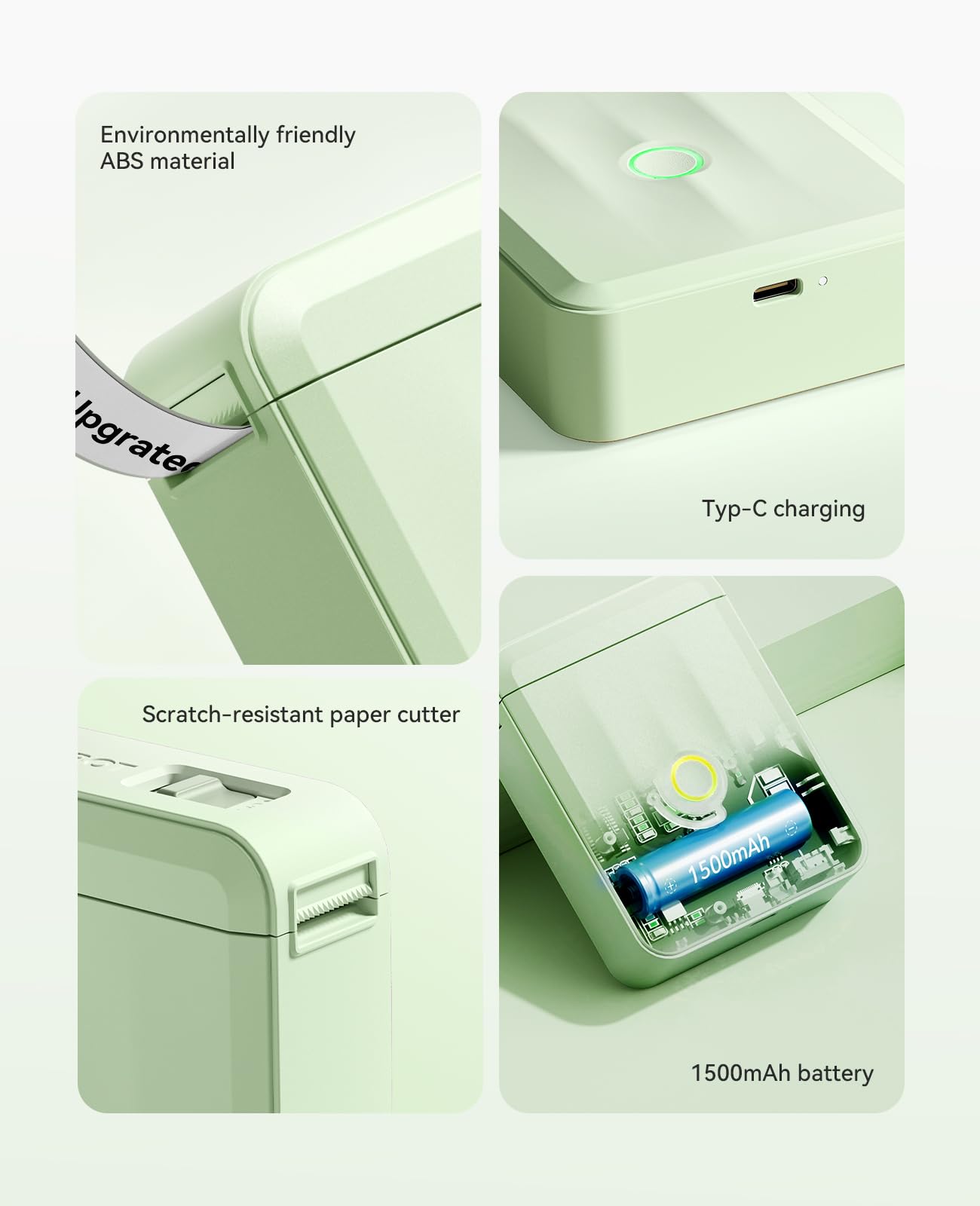 NIIMBOT Label Maker Machine, D110 Upgraded Version Sticker Printer Maker with 1 Roll White Starter Label Paper, Thermal Label Printer for School Office Home Organization