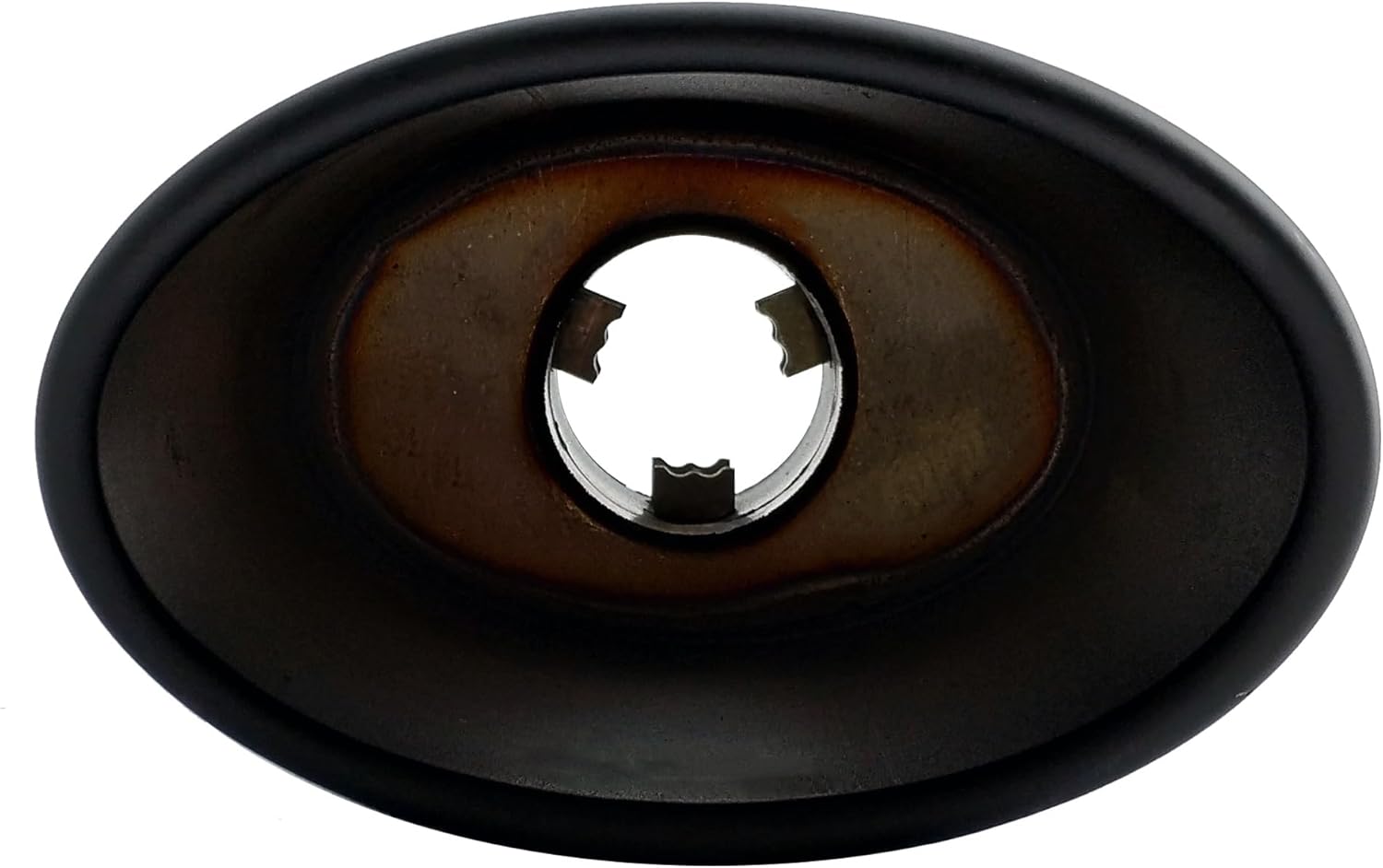 SIMONI RACING TRX/33 Universal Exhaust Muffler, Oval Single Inclined Outlet, Stainless Steel, Black