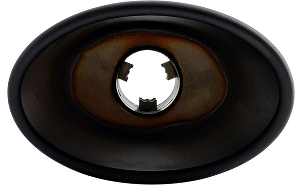 SIMONI RACING TRX/33 Universal Exhaust Muffler, Oval Single Inclined Outlet, Stainless Steel, Black