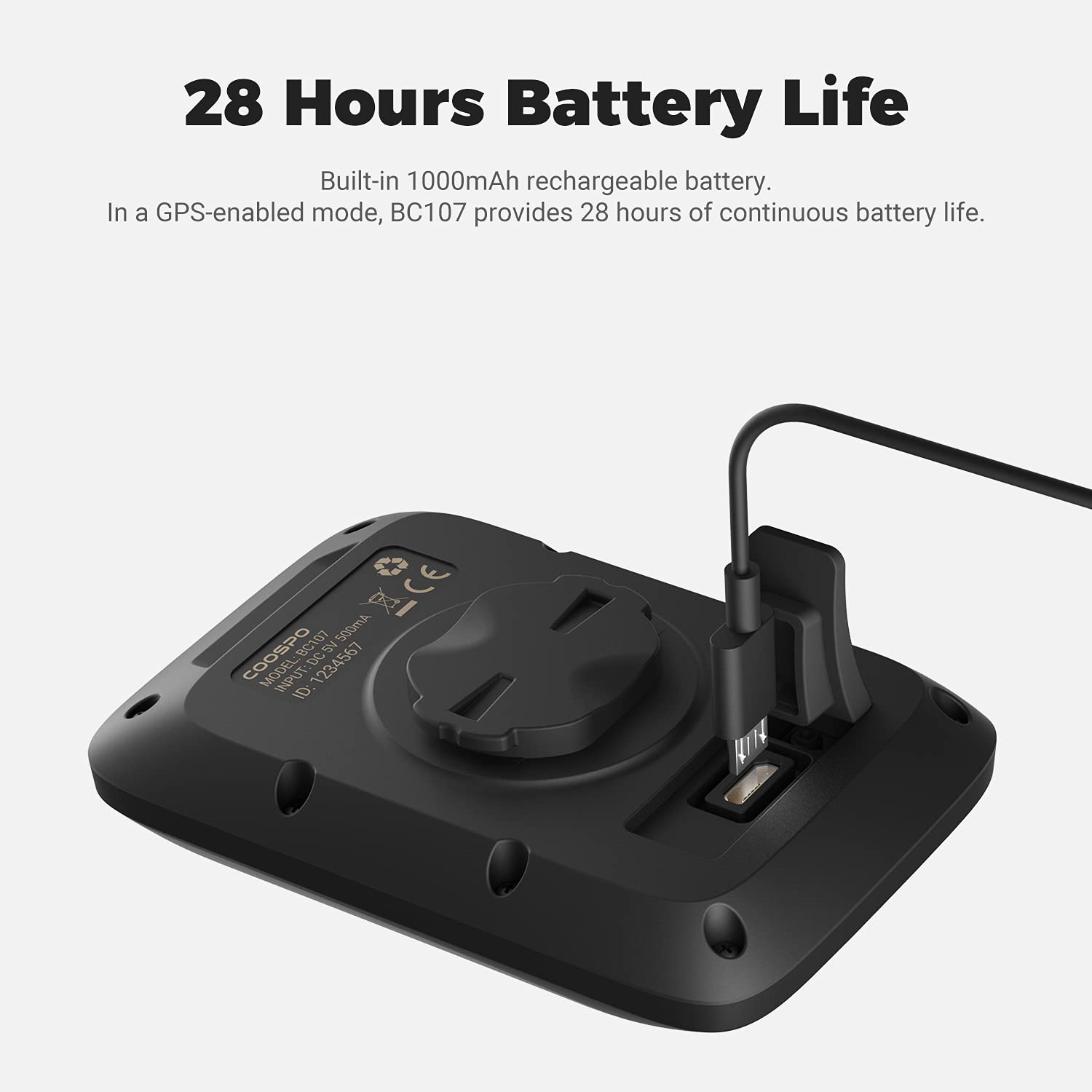 COOSPO ANT+ GPS Wireless Bike Computer with Bluetooth, Multifunction ANT+ GPS Bike Computer with 2.4 Inch LCD Display, Bike Speedometer with Automatic Backlight IP67