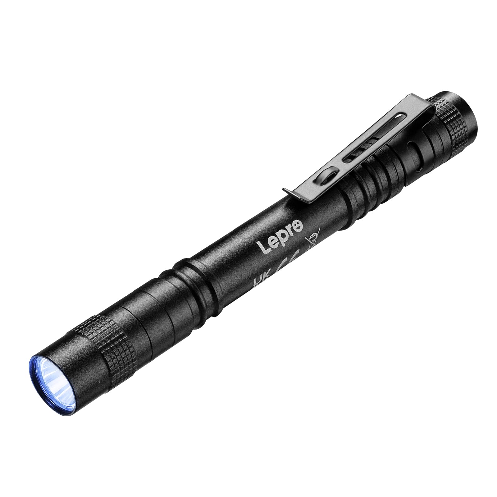 Lepro UV Torch Light, 365nm Ultraviolet Flashlight, Lightweight Pen Torch with Clip, High UV Purity, Small Ultraviolet Light, Blacklight Detector for Pet Urine, Stain, Bed Bugs, and More, 2 Packs