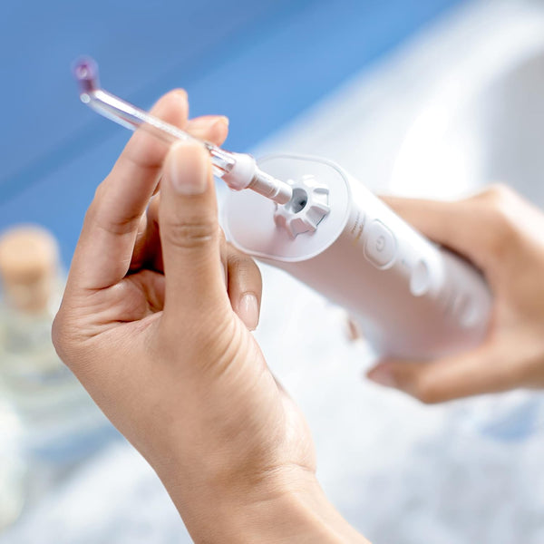 Philips Sonicare Cordless Power Flosser 3000 Oral Irrigator - Water Flosser for Teeth, Gums and Dental Care, Black (Model HX3826/33)