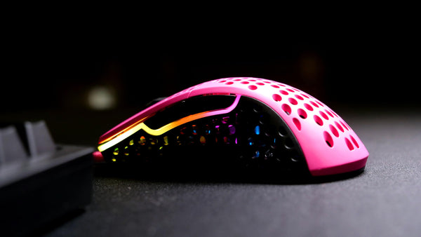 Xtrfy M4 RGB, Ultra-Light Wired Gaming Mouse, Ergonomic Design for Right-Handers, Pixart 3389 Sensor, Adjustable RGB Lighting, Pink Edition