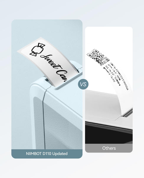 NIIMBOT Label Maker Machine, D110 Upgraded Version Sticker Printer Maker with 1 Roll White Starter Label Paper, Thermal Label Printer for School Office Home Organization