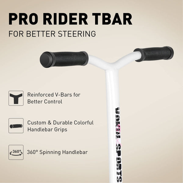 Joycruise Stunt Scooter Pro Trick Scooters for Kids & Teenagers Age 6+ Boys Girls, Kick Freestyle Beginner Scooter 360 Spin Handlebar, Robust