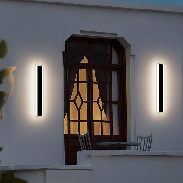 Mikeru 6500k Cool White Outdoor Wall Light, 150cm Modern Porch Wall Light, LED Vertical Long Acrylic Garden Fixture, IP65 Waterproof for Balcony, Living Room, Garage, Patio