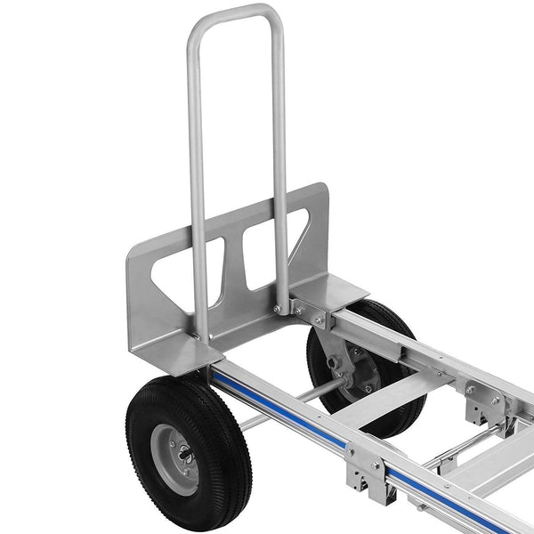 3 in 1 Aluminum Hand Truck 770Lbs/350Kg Capacity Folding Aluminum Alloy Cart Dolly Utility Cart Trolley Heavy Duty with 2 or 4 Flat Free Wheels (3 in 1)