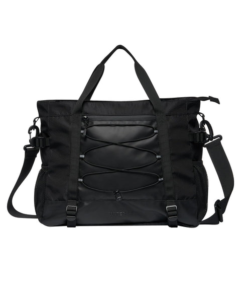 Waterfly Sports Gym Bag Small Duffle Bag for Women Men Water Resistant Weekend Travel Overnight Holdall Bag for Swimming Fitness Black