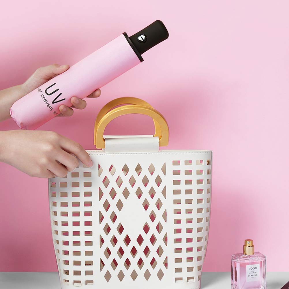 Maibar Umbrella Windproof Strong 24 Ribs Compact Umbrellas Sun UV Protection spf 50 Folding Travel Large Auto Open Close Umbrellas Umbrella (Black)