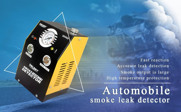 SOLARY Auto EVAP Smoke Machine with Pressure Indicator for Leak Detection - DC12V, Yellow