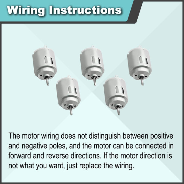 2 Pcs 545 Micro Motor DC 3.7-7.4 V 23500 RPM Long Shaft High Torque Gear RC Power Wheel Mini/Small Motor with Spring Wire, for RC Toy Car/Robot/Mini Fan/Electric Drill/UAV/DIY/Test