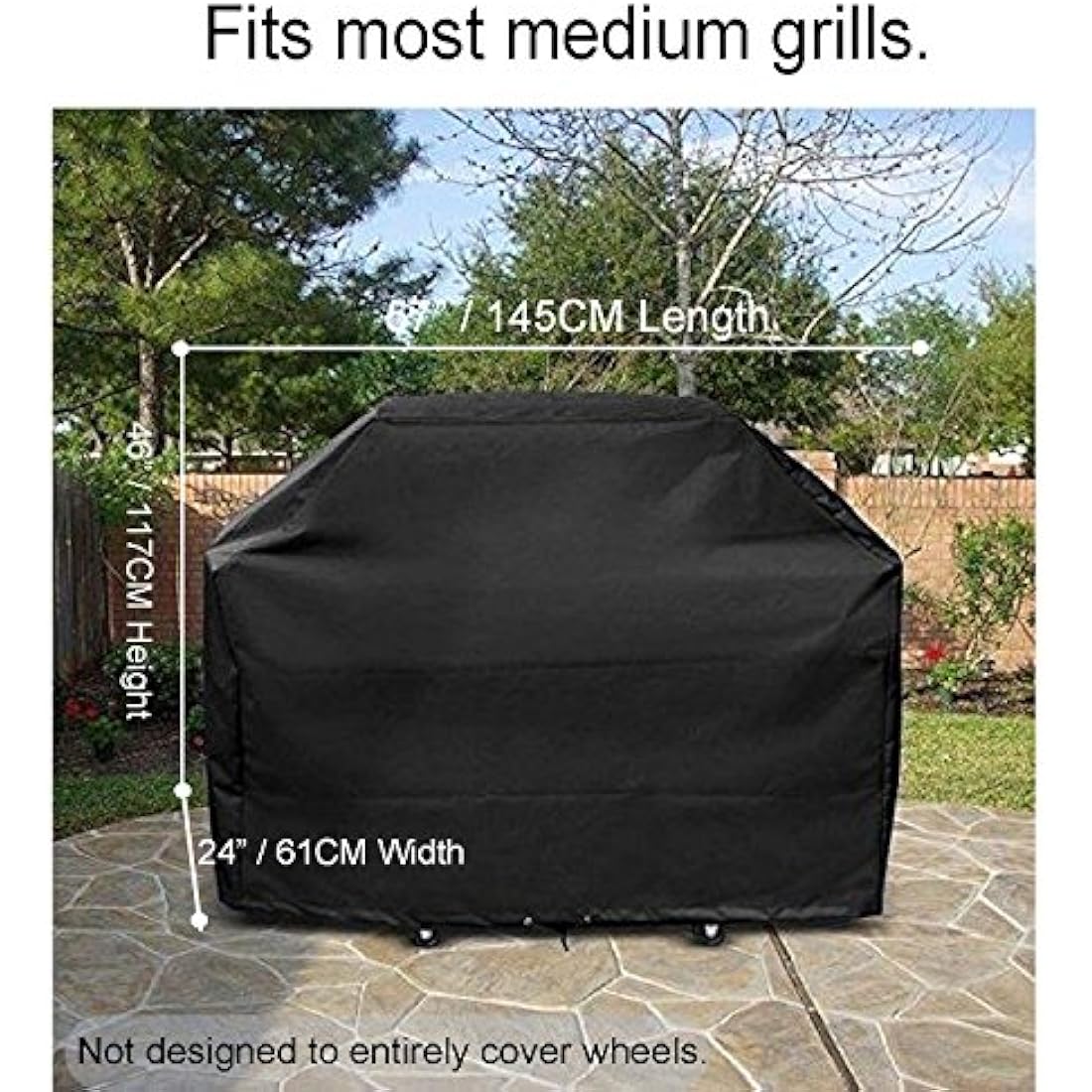 Barbecue Cover - Heavy Duty Waterproof Gas BBQ Grill Cover - 210D Oxford Fabric, Indoor Outdoor Rain Dust Protection with Storage Bag