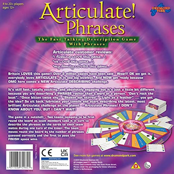 Drumond Park Articulate. Phrases Family Board Game - The Fast Talking Description Game | Party & Family Games for Adults & Children from 12 Years Old Multicolour