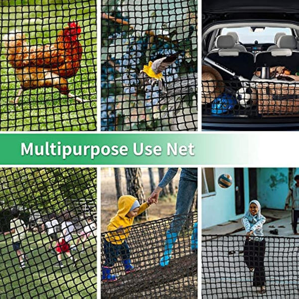 EMEKIAN Black Polyester Golf Practice Net, Heavy Duty Golf Ball Hitting Net, Indoor Outdoor Portable Golf Seine Net, Golf Training Net, Adjustable Protective Net for Backyard, Garden