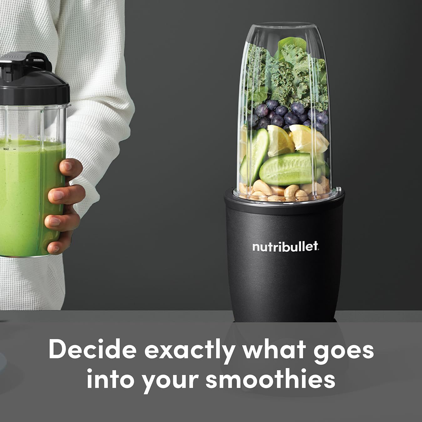 nutribullet Mega Pack with nutribullet 900W Blender & 9 Accessories - Extra Powerful & Easy To Clean - Blend & Crush Ice, Nuts & Frozen Fruits - Smoothie Maker - Black