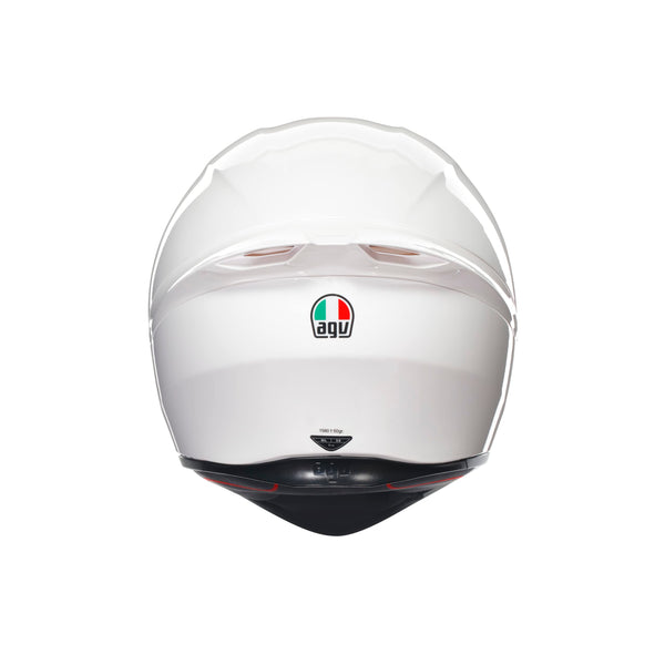 AGV - Helmet K1 S E2206, Full-face Motorbike Helmet, ECE, for Men, Racing Style with Spoiler, Air Intakes and Scratch Resistant Visor, 190° Field of View, with Intercom Ready, Black
