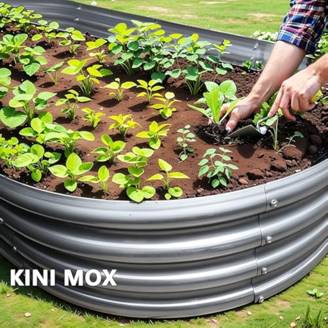 2Pcs Raised Garden Bed 6x3x1 FT Galvanized Raised Garden Boxes Outdoor Galvanized Planter Box Garden Planter with Metal Plant Climbing Stand for Vegetables Flowers Herb (6×3×1 FT/180 * 90 * 29 CM)