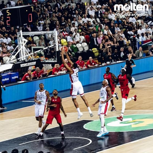 Molten BG5000 Basketball, Official International FIBA Game & Match Ball, FIBA Approved, Premium Real Leather, Indoor Play, Orange/Ivory