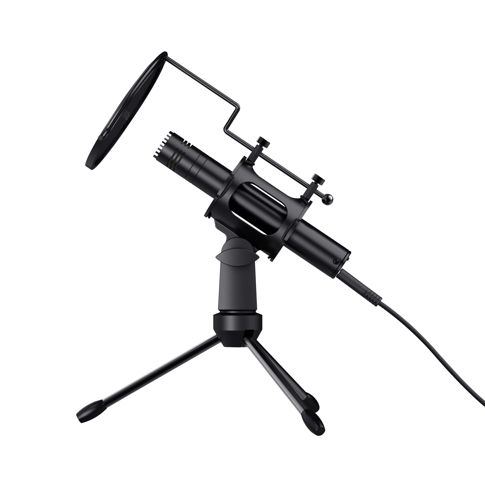 Trust Gaming GXT 236 Yami USB Condenser Streaming Microphone for Podcast, Twitch, Discord, ASMR, Youtube, Playstation 5, Gaming Mic with Cardioid Recording Pattern, Mute Button, RGB Light - Black