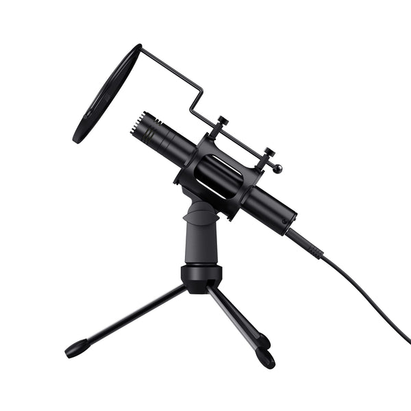 Trust Gaming GXT 236 Yami USB Condenser Streaming Microphone for Podcast, Twitch, Discord, ASMR, Youtube, Playstation 5, Gaming Mic with Cardioid Recording Pattern, Mute Button, RGB Light - Black