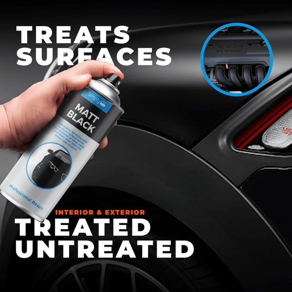 Simply SP-022 Glossy Black Spray Paint 500ml – Fast Drying – High Adhesion - Non-Fading UV Resistant – Wear Resistant & Scratch Free