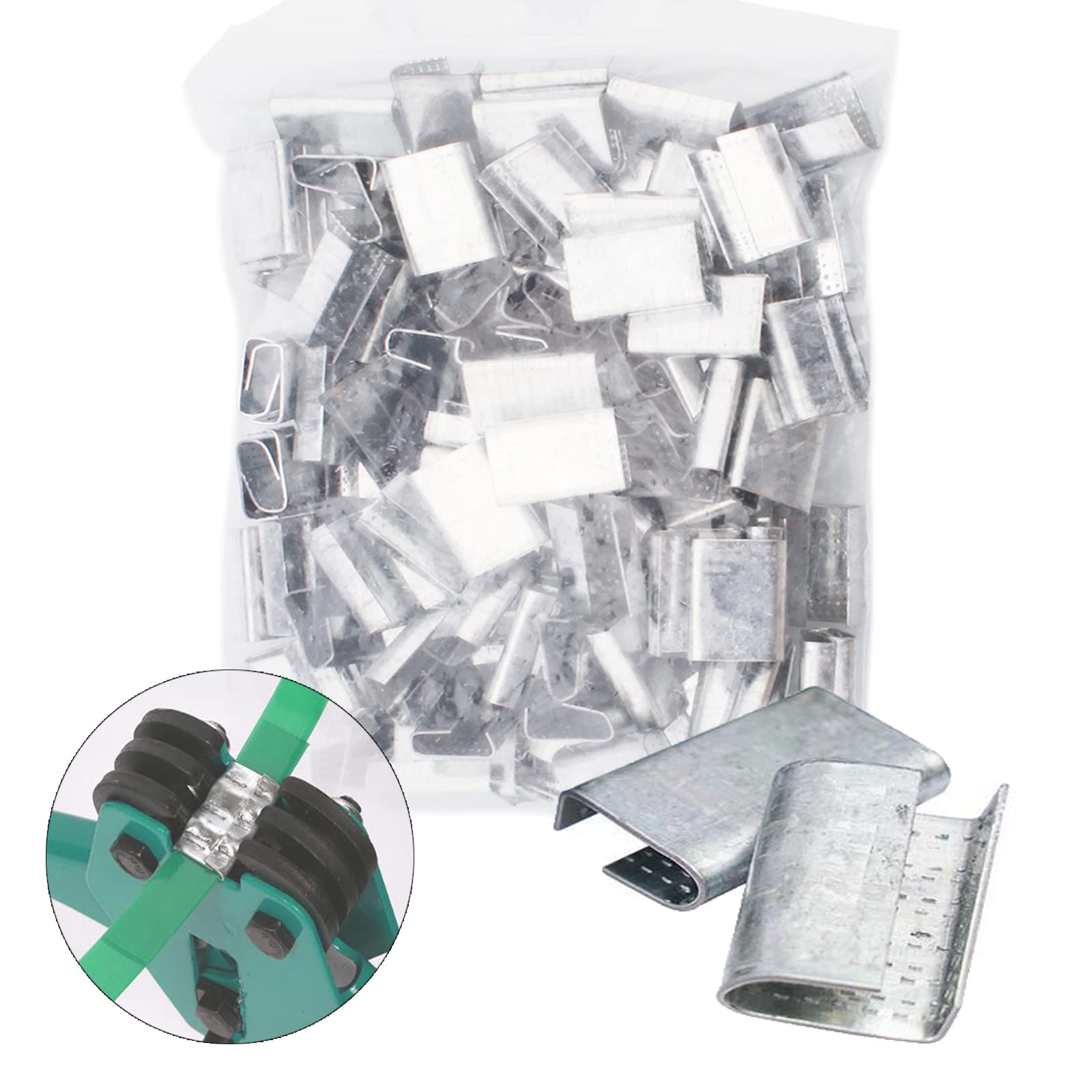Complete Hand Pallet Packaging Strapping Kit with Tools, 200m PP Band, Metal Seals, and Edge Protectors for Secure Packing