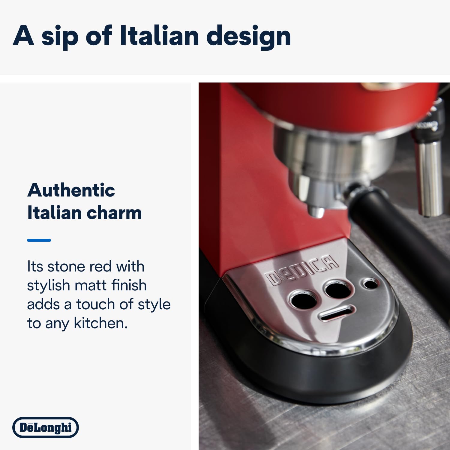 De'Longhi Dedica Style, Traditional Pump Espresso Machine, Coffee and Cappuccino Maker, EC685M, Silver