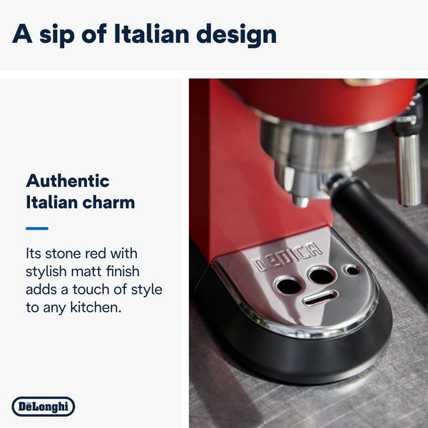De'Longhi Dedica Style, Traditional Pump Espresso Machine, Coffee and Cappuccino Maker, EC685M, Silver