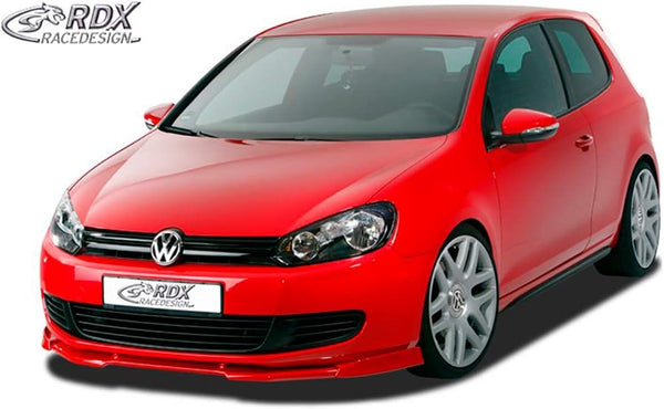RDX Racedesign Front Spoiler, Polyurethane (PU), Black, 4 cm High, for Volkswagen Golf VI