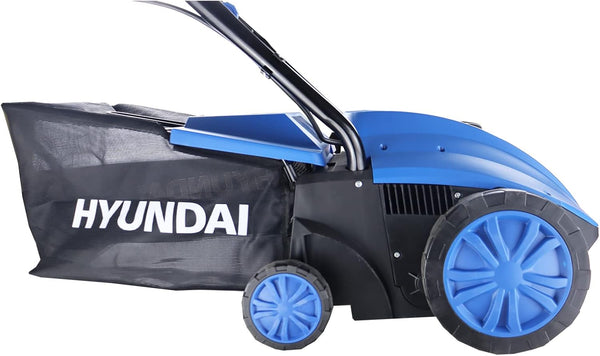Hyundai Electric Lawn Scarifier/Aerator/Lawn Rake, 1500w, 32cm Working Width, 4 Adjustable Scarifying Heights, Foldable Handles, Compact and Lightweight With 3 Year Warranty