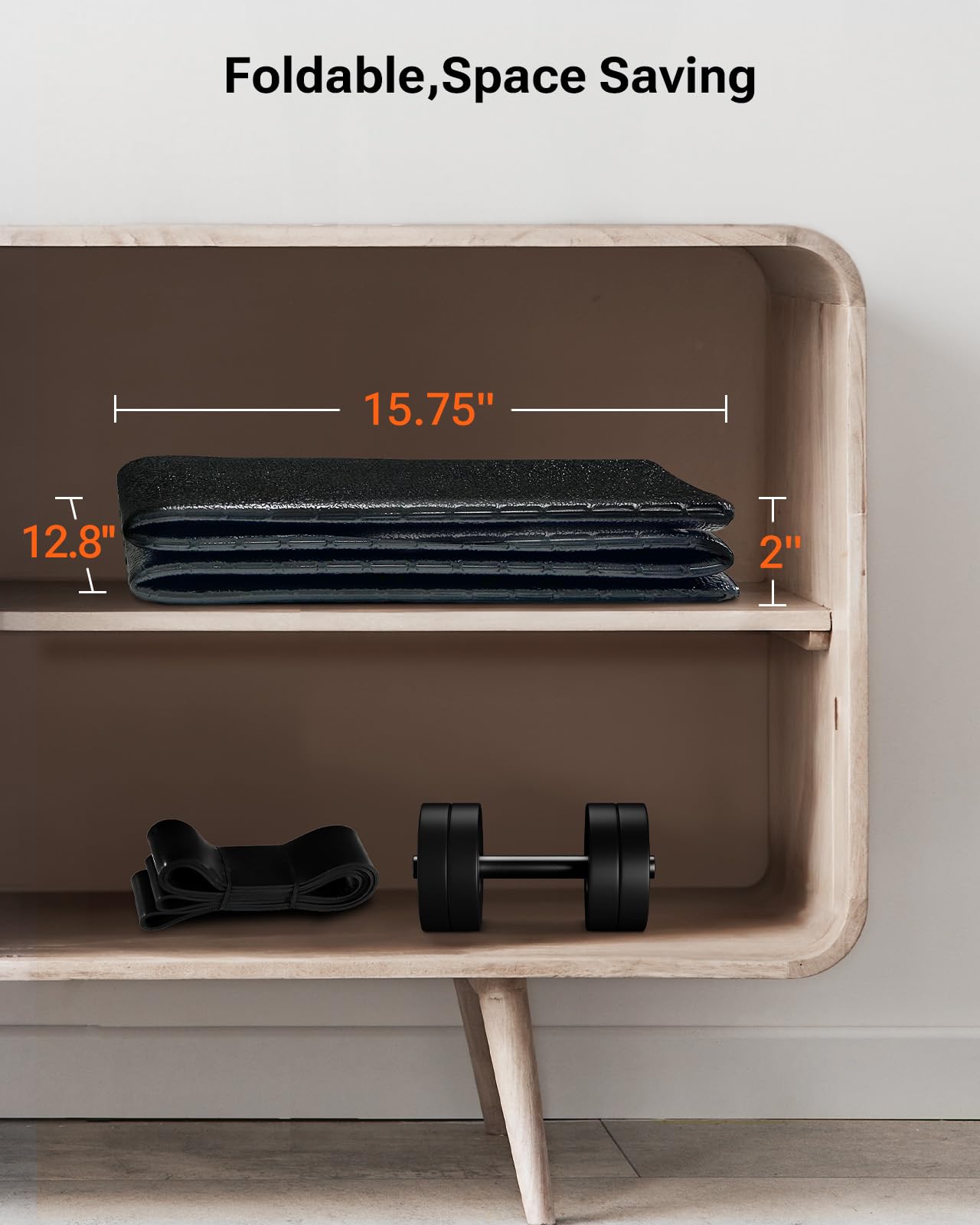 UREVO Foldable Treadmill Mat, Exercise Bike Mats for Home Gym Workout, Waterproof Non-Slip Exercise Equipment Mat Floor Protector for Indoor Cycles,