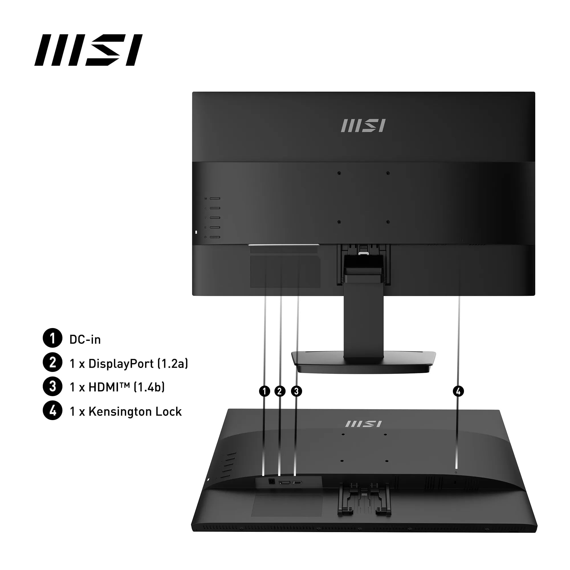 MSI PRO MP273QW E2 27 Inch WQHD Office Monitor - 2560 x 1440 IPS Panel, 100 Hz, Eye-Friendly Screen, Built-in Speakers, Tilt-Adjustable - HDMI 2.0b, DP (1.2a)